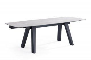 Table repas extensible ASTRALE céramique gris béton 160/240 x 90 cm