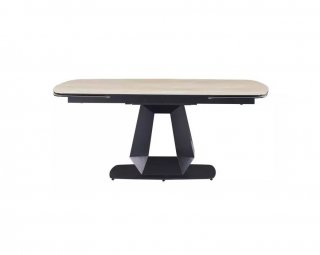 Table de repas extensible DIAMOND 180 x 100 cm plateau céramique finition bois