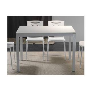 Table repas extensible MAJESTIC 130 x 80 cm blanche