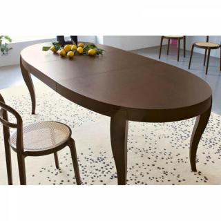 CALLIGARIS Table repas extensible ovale REGENCY  170x100 wengé 