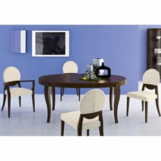 CALLIGARIS Table repas extensible ovale REGENCY  170x100 wengé 