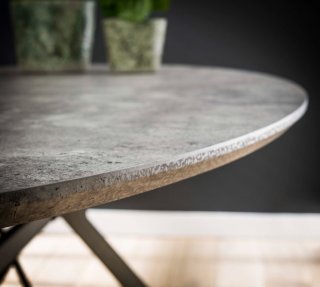 Table à manger OVALE 240 cm en béton effet 3D