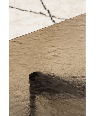 Table Repas 6 couverts VERTIGO 170 cm structure métallique plateau galbé 