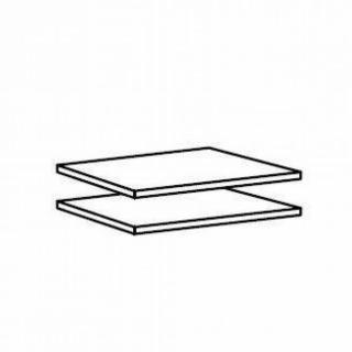 Lot 2 de tablettes BALIOS Larg 43 / Prof 50 cm coloris blanc