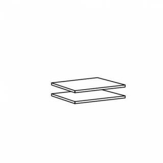Lot 2 de tablettes BALIOS Larg 43 / Prof 50 cm coloris gris