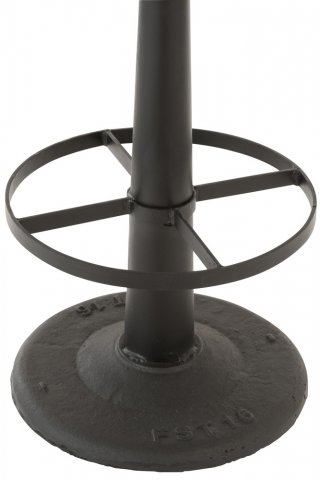 Tabouret de bar VALONA  rond en Cuir / Marron