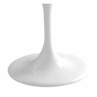 Table ronde de repas design TULIPE laquée blanc 120 cm.