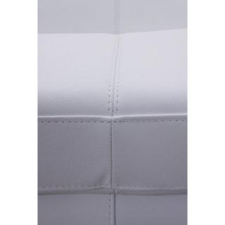 Canapé d'angle design UTOPIA cuir blanc, Angle à gauche.